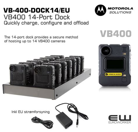 Radiosamband Tema Body Camera Motorola Vb400 14 Port Charging