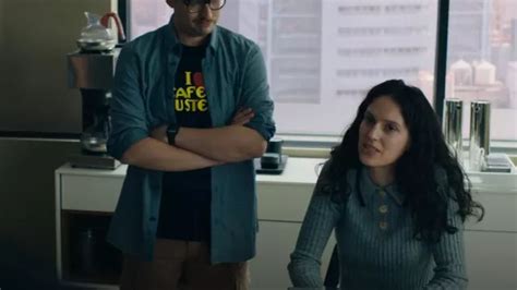 Ganni Ribbed-Knit Po­lo Shirt worn by Rian (Eva Victor) as seen in Billions (S06E03) | Spotern