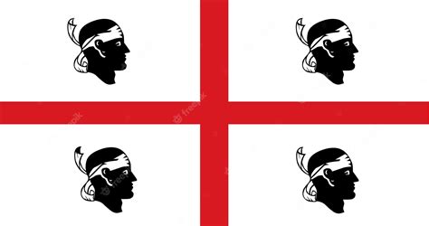 Premium Vector | Flag of sardinia region italy vector image