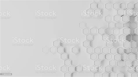 White Geometric Hexagon Honeycomb Abstract Tech And Business Background