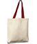 Liberty Bags Gusseted Ounce Natural Tote Bag With Colored Handle Ebay