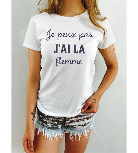 Woman T Shirt JE PEUX PAS J AI LA FLEMME LUXE FOR LIFE De Paris