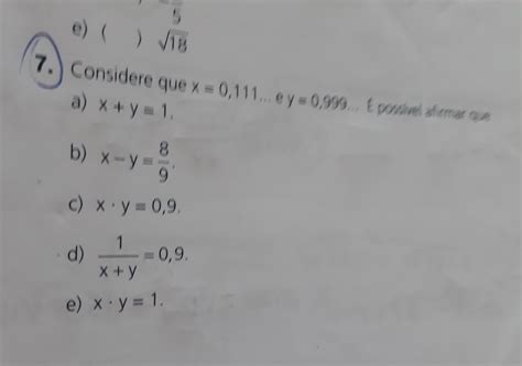 Alguém Sabe Considere Que X 0 111 E Y 0 999 É Possível