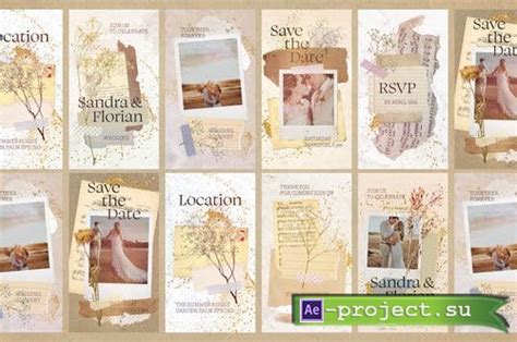 Videohive Wedding Invitation Collage Vertical Reel 51212393