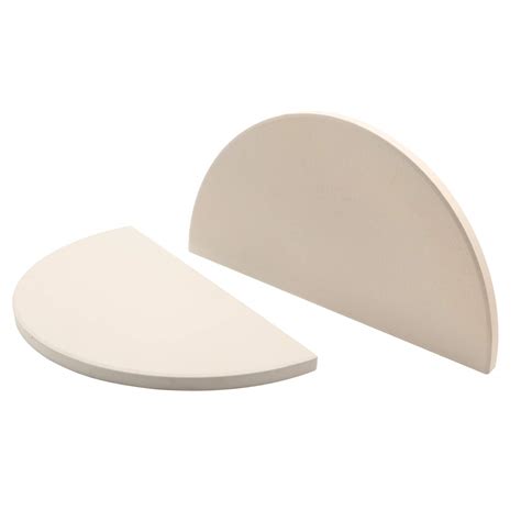 Snapklik Bbq Future Half Moon Ceramic Heat Deflector Plates For