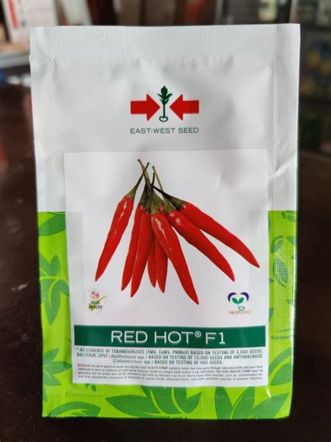 East West Seeds Pepper Seeds Red Hot F Hybrid Asenso Pack