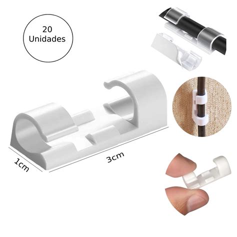 Organizador Fios E Cabos Autoadesivos Fixador Clips Kit Clip