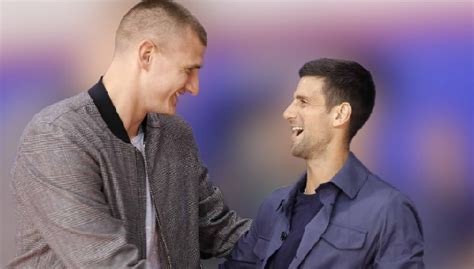 Novak Djokovic Y Nikola Jokic Serbia Festeja Los Trofeos Obtenidos