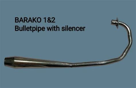 Kawasaki Barako Stainless Muffler Double Tube Elbow With