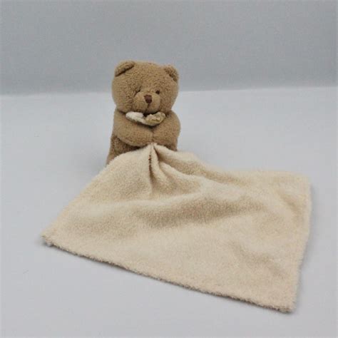 Doudou Plat Ours Beige Mouchoir Doudou ET COMPAGNIE