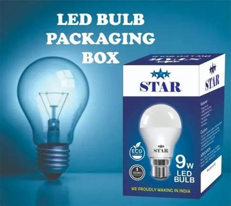 Rectangular Multicolor CMYK Printed LED Bulb Packaging Box At Rs 2 00