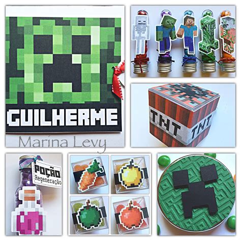 Kit Festa Minecraft MarinaLevy Elo7