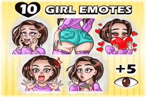 Emotes Short Brown Hair Brown Eyes Graphic By Fromporto Creative