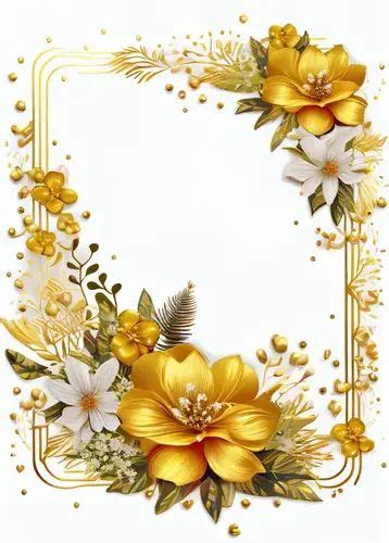 Free Gold Flower Frame Image Flower Picture Frames Flower Frame