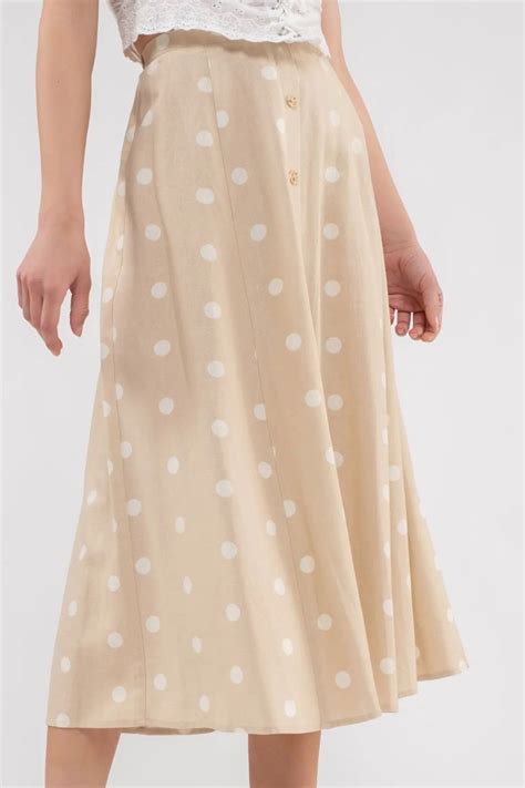 Polka Dot Midi Skirt Shopperboard