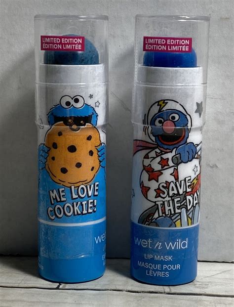 Sesame Street Wet N Wild Cookie Monster Lip Scrub And Grover Lip Mask