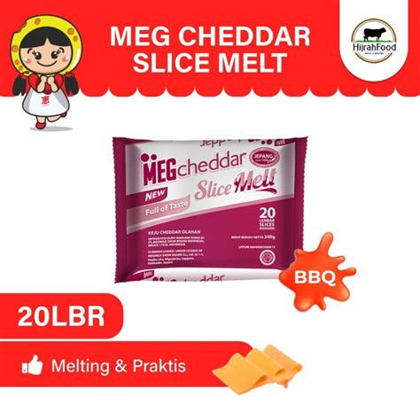 Jual Meg Cheese Cheddar Slice Melt Smoky Bbq Keju Leleh Slice Bbq