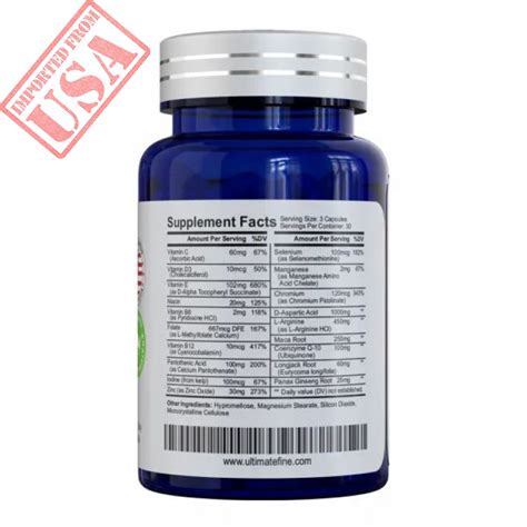 Mens Fertility Supplement With L Arginine D Aspartic Acid And Maca Root