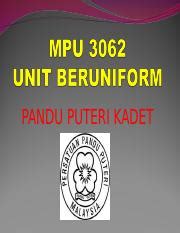 Pp Pandu Puteri 4 Ppt Pandu Puteri Kadet Kandungan Istiadat