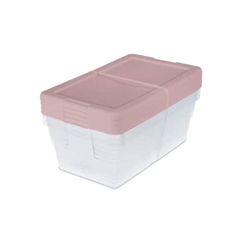 Sterilite 6 Qt Storage Box 4 Pack 16419696 The Home Depot