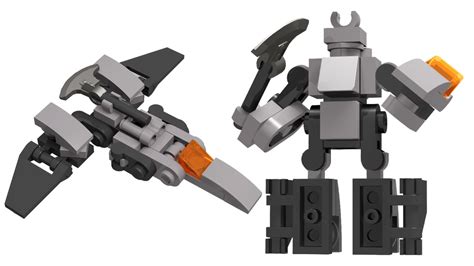 Lego Moc Transformer Tlk Mini Megatron By Freshbricks Rebrickable Build With Lego