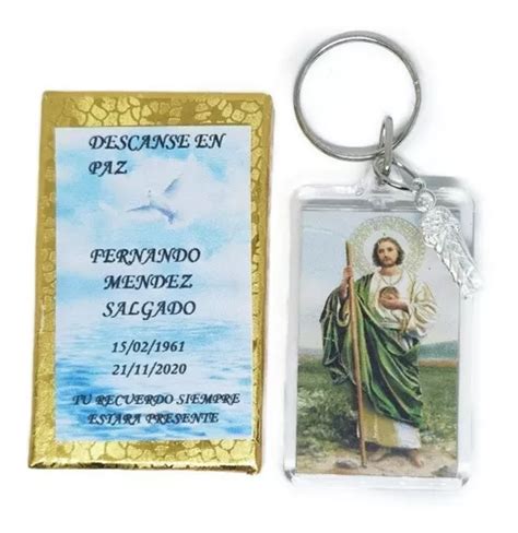 Recuerdo De Novenario Llavero Acrilico San Judas Pz Eg Meses Sin