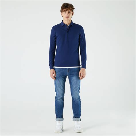 Lacoste Erkek Regular Fit Uzun Kollu Lacivert Paris Polo Ph X