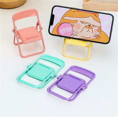 Universal Mobile Phone Accessories Foldable Chair Shape Mini Desktop Phone Holder - Desktop ...