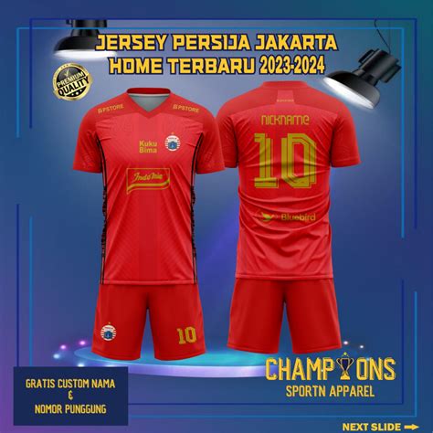 Jual Jersey Klub PERSIJA JAKARTA HOME Terbaru 2023 2024 Liga 1