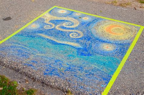 The Sidewalk Chalk Art Competition For Art And Apples Festival