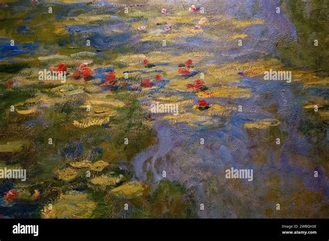 painting "Water Lily Pond" by Claude Monet from 1917-1919 Stock Photo - Alamy