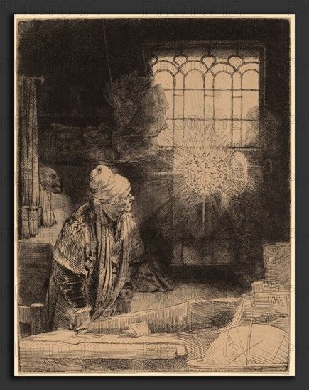 Rembrandt Van Rijn Dutch Faust C Etching