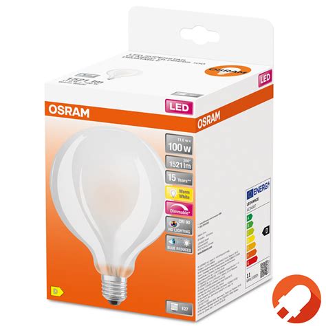 Osram Superstar Plus E Globe Led Gl Hbirne In Kugelform Dimmbar W