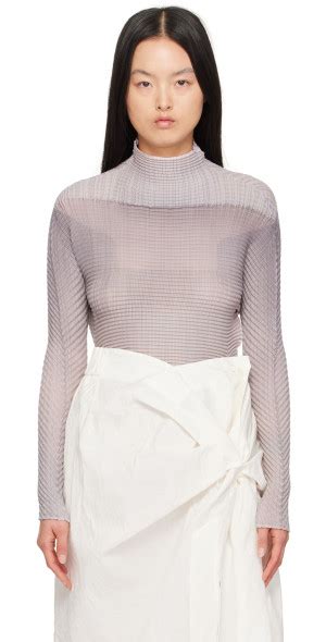 ISSEY MIYAKE Pink Pastel Pleats Turtleneck