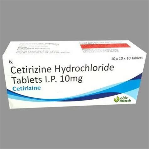 Cetirizine Hydrochloride Tablets IP At Rs 180 Box Pharmaceutical