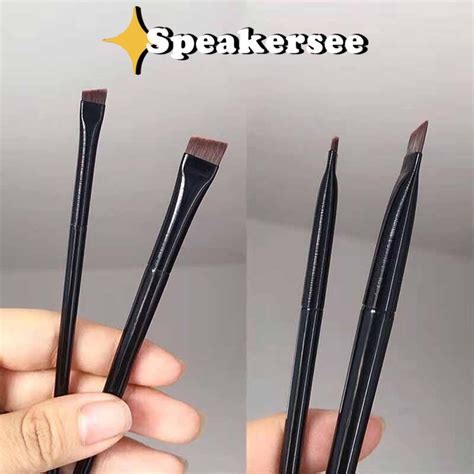 Jual Ready Stock Kuas MAC Alis Hitam Eyeliner Pen Eyebrow Brush Bahan