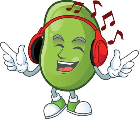 Green beans cartoon character style 19829982 Vector Art at Vecteezy