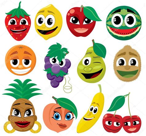 Cartoon Fruits — Stock Vector © Malchev #6530072