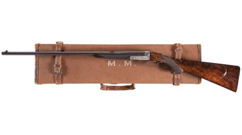 Engraved Holland And Holland Single Shot Rook Rifle With Case Rock