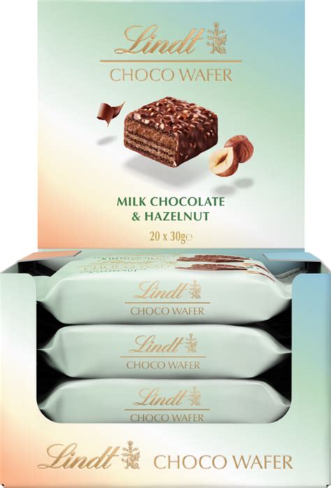 Lindt Choco Wafer Milk Chocolate Hazelnuts 30g Holleys Fine Foods