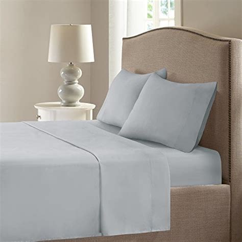 Comfort Spaces Microfiber Coolmax Solid Sheet Set Queen Grey