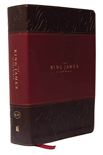 Kjv The King James Study Bible Leathersoft Burgundy Red Letter