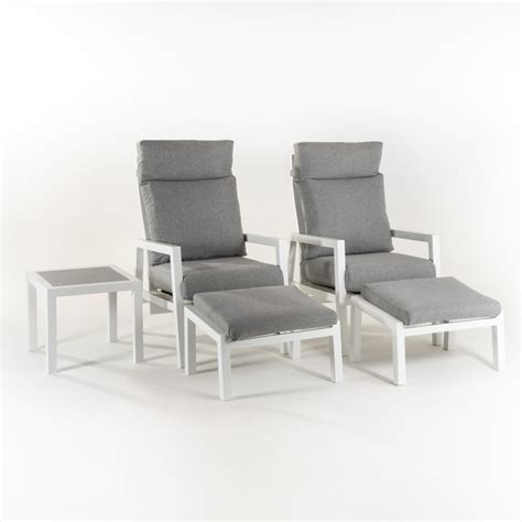 Conjunto Relax Sillones Reclinables Con Reposapies Y Mesa Auxiliar