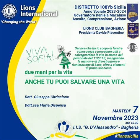 Progetto Viva Sofia Lions Club Bagheria