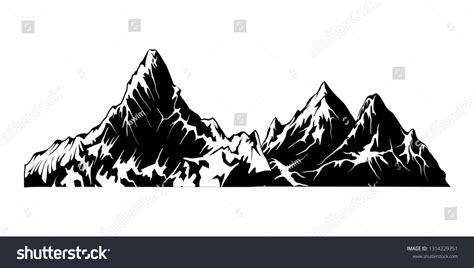 Rocky Mountain Clip Art Black And White