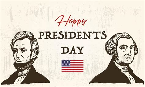 Happy Presidents Day In United States Washingtons Birthday Federal Holiday In America