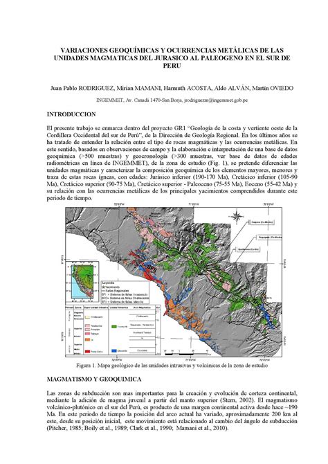 Calaméo VARIACIONES GEOQUÍMICAS Y OCURRENCIAS METÁLICAS DE LAS