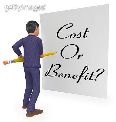 Cost Vs Benefit Note Means Comparing Price Against Value 3d