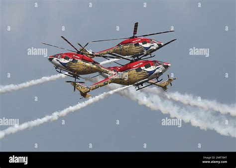 Sarang A Helicopter Display Team Of Indian Air Force Performs