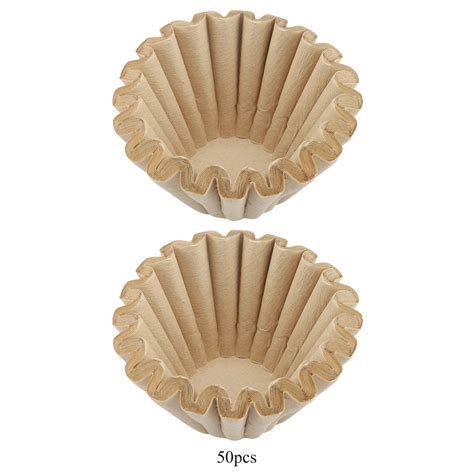 Pcs Coffee Filters Wood Fiber Round Pleated Edge Coffee Filter Paper